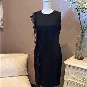 Calvin Klein Black Asymmetrical Dress